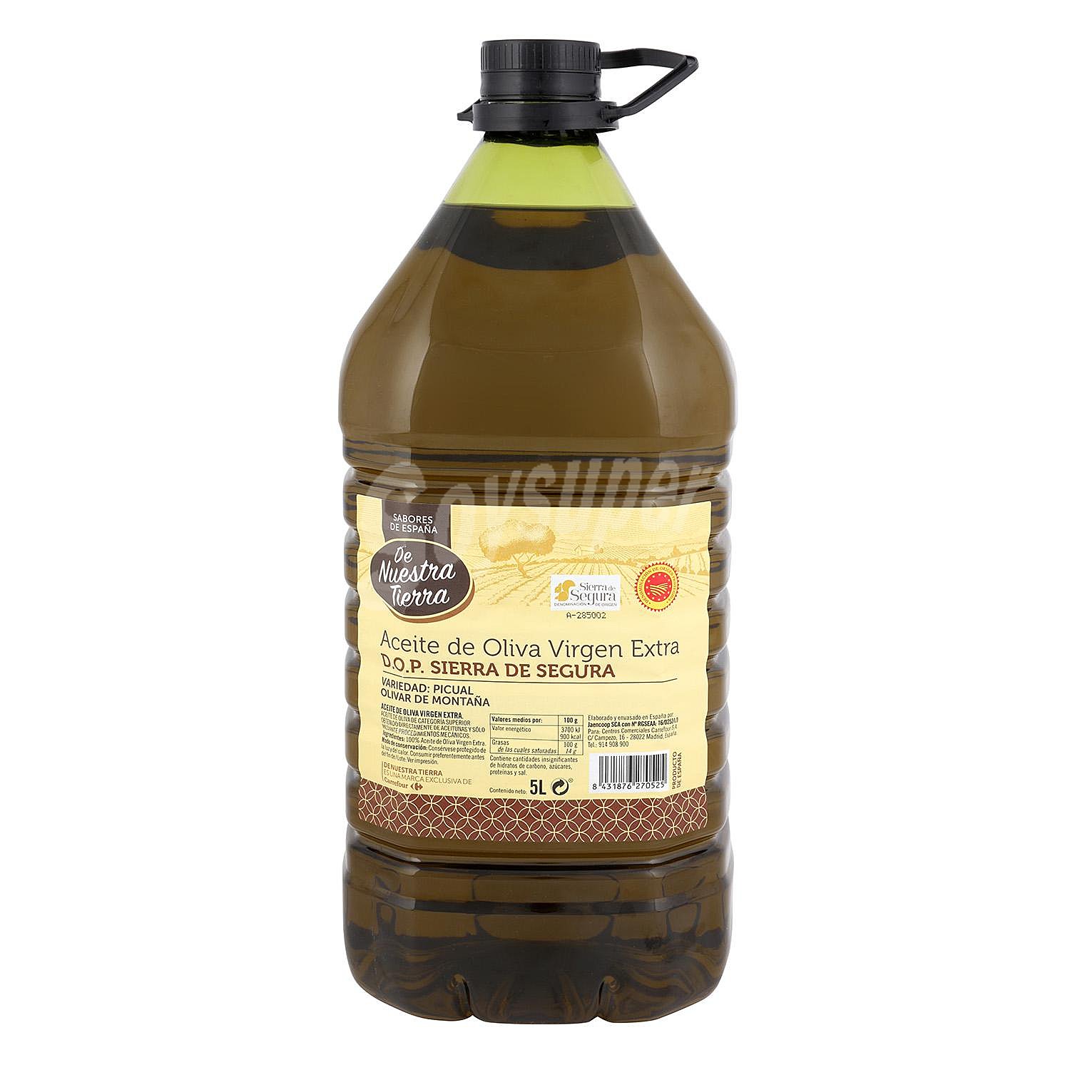 Aceite de oliva virgen extra De Nuestra Tierra