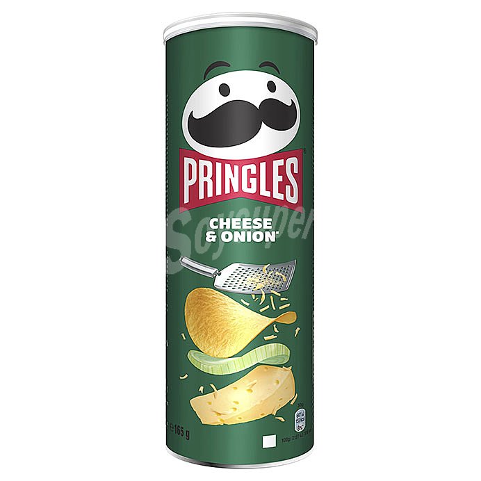 Pringles Patatas con forma de teja sabor a queso y cebolla pringles