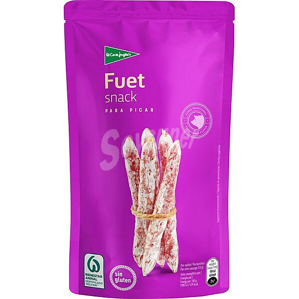 Cañitas de fuet para picar sin gluten 