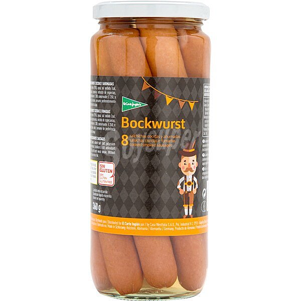 salchichas Bockwurst frasco 360 g neto escurrido