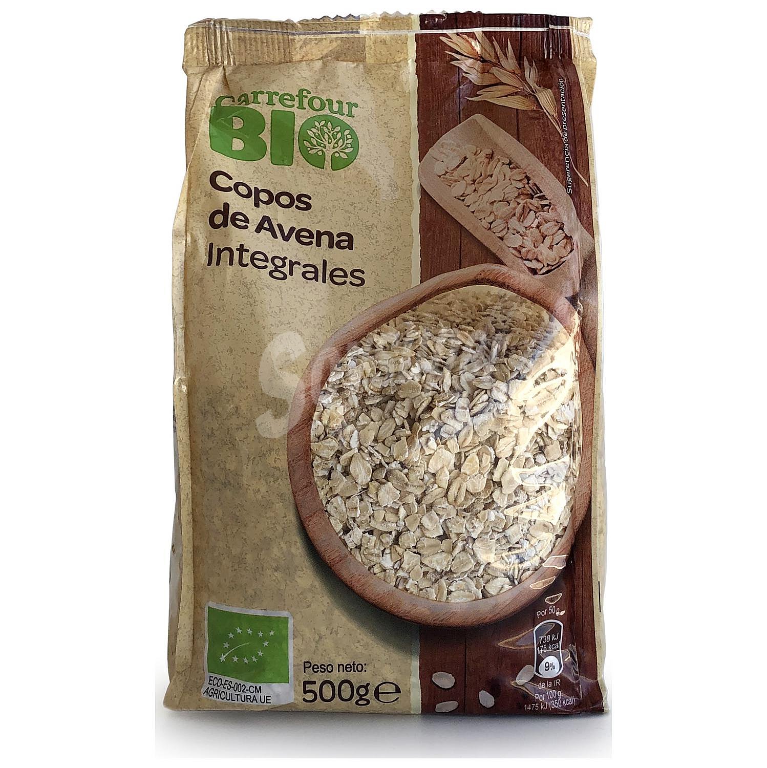 Copos de avena integral ecológicos Carrefour Bio