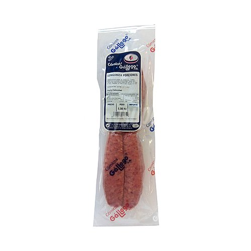 Longaniza blanca cortada en 4 porciones carnicas gállego