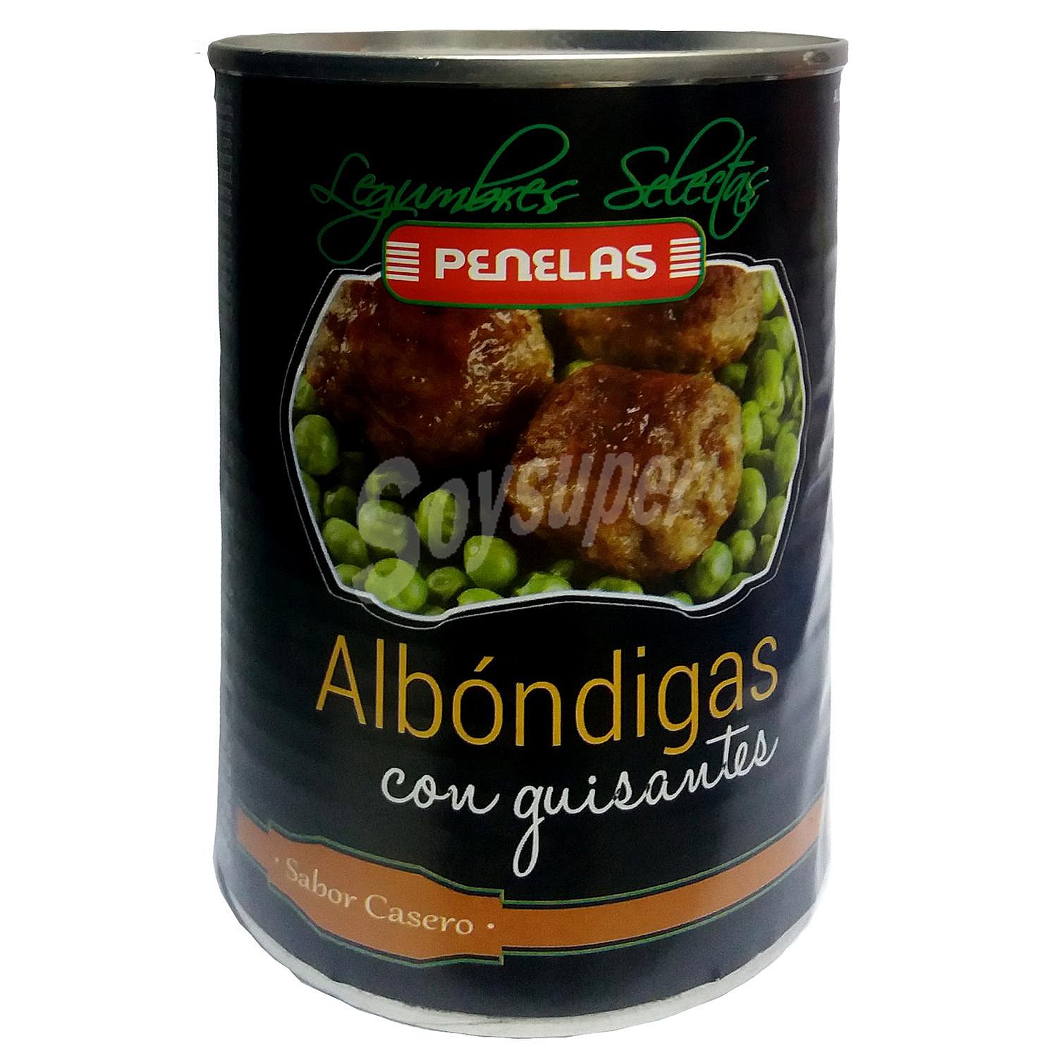 Albóndigas con guisantes