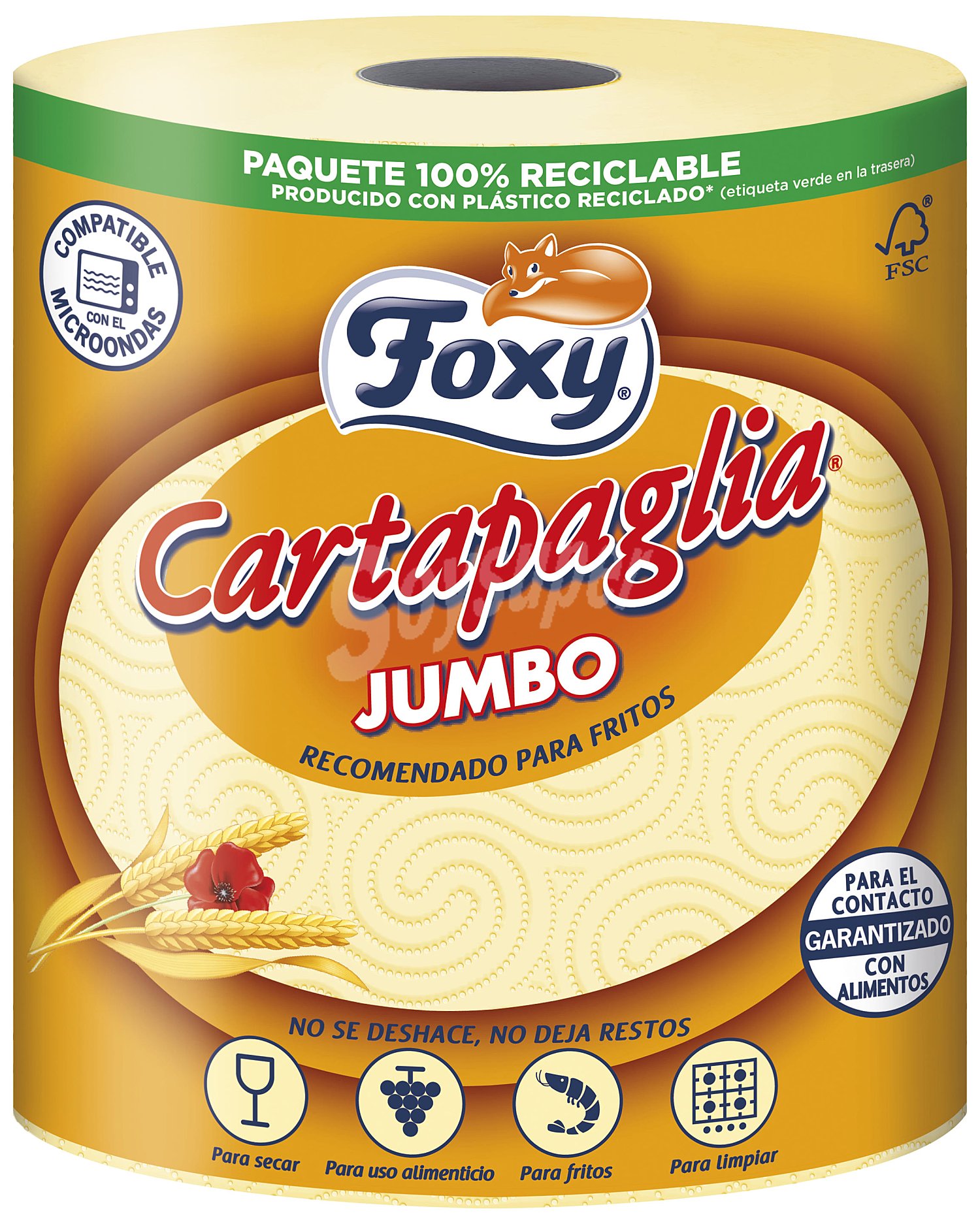 Papel de cocina Cartapaglia Jumbo recomendado para fritos