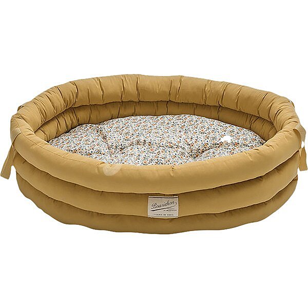 Cama para perros y gatos oval Amarillo 60x45 cm 1 unidad