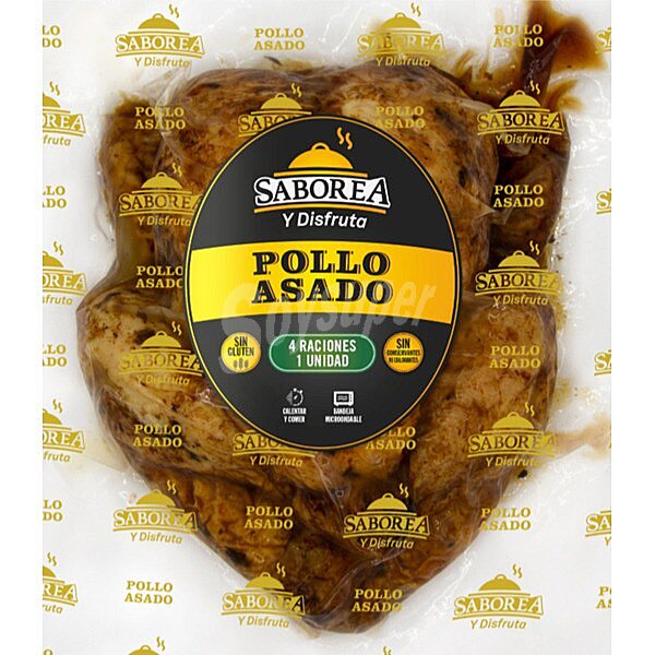 Pollo asado sin gluten para 4 raciones