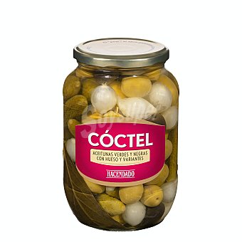 Cóctel aceitunas verdes y negras, cebollitas y pepinillos