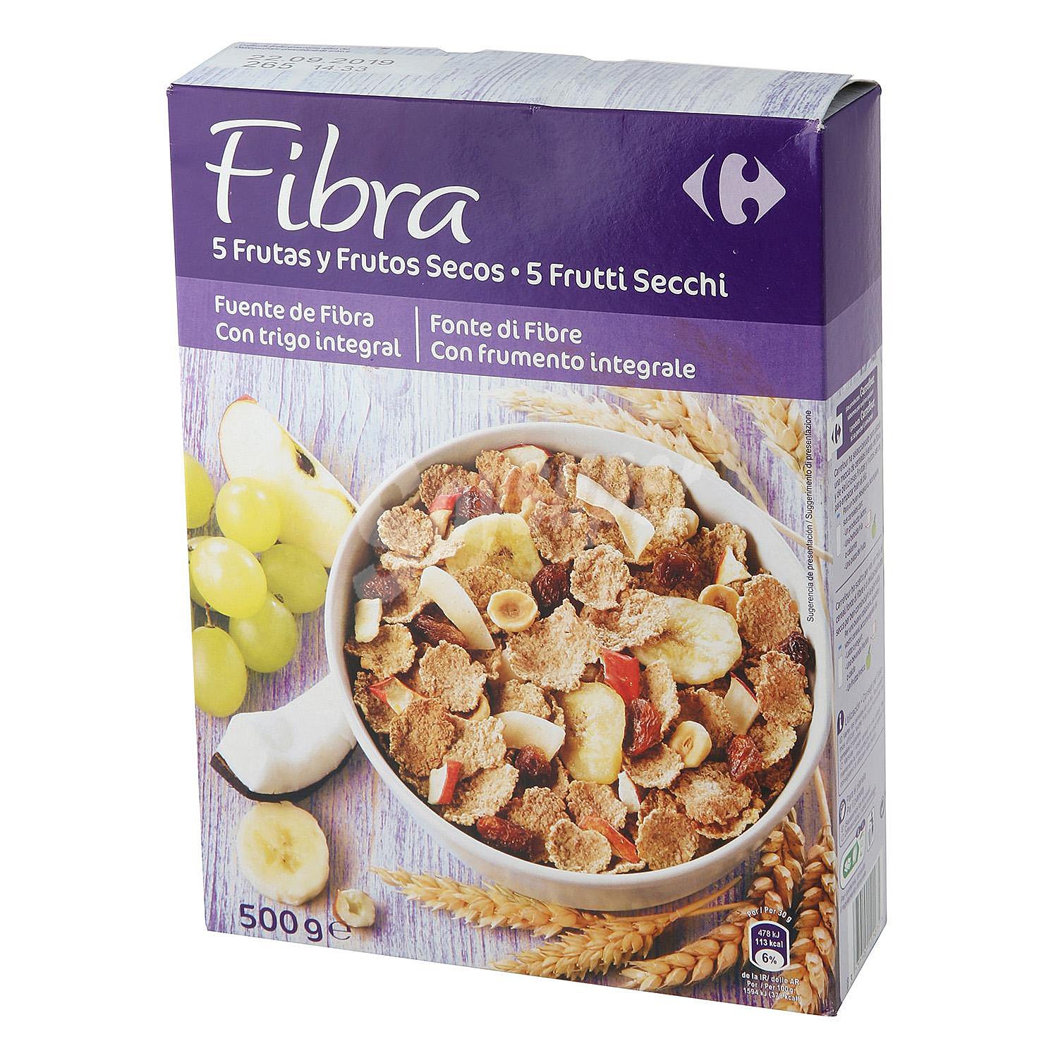 Cereales de frutas y frutos secos Fibra Carrefour