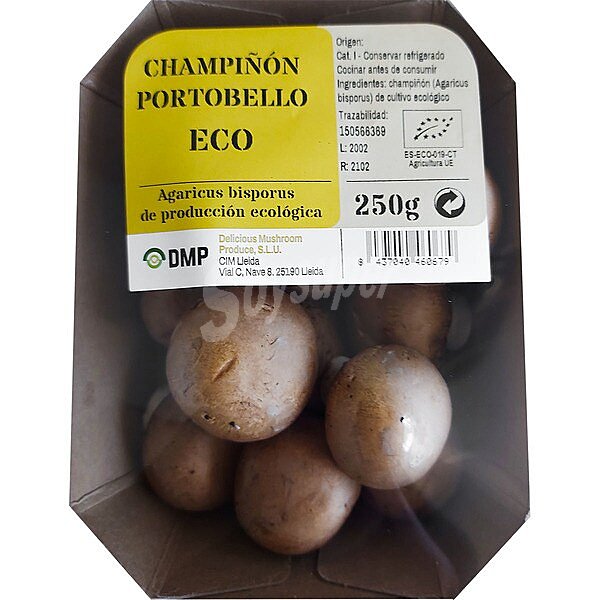 Champiñón portobello ecológico tarrina 150 g