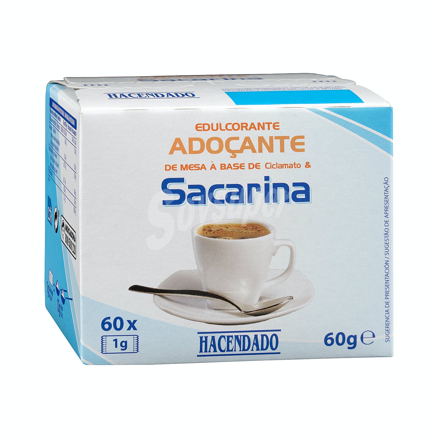 Edulcorante sacarina sobres