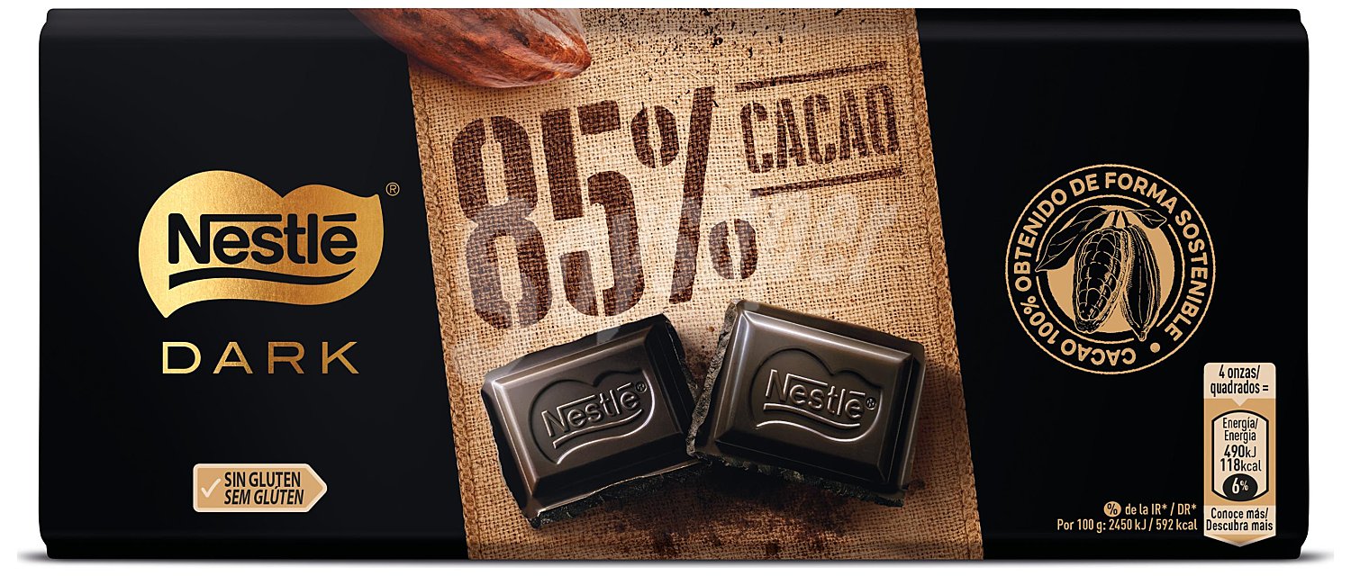 Chocolate negro 85 % cacao dark