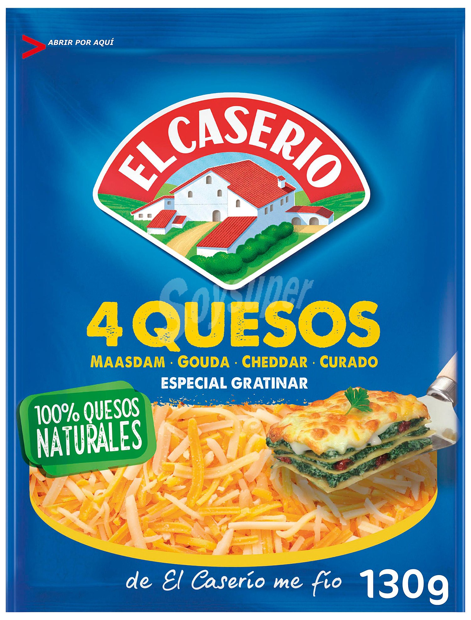 Queso rallado 4 quesos especial gratinar El Caserío