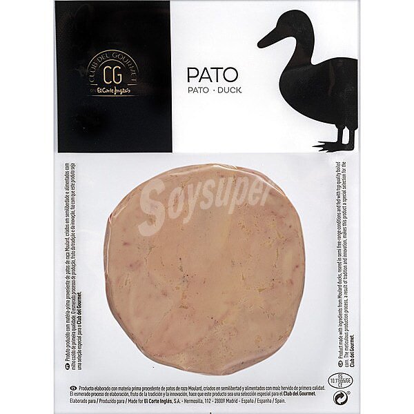 Entier de foie gras de pato