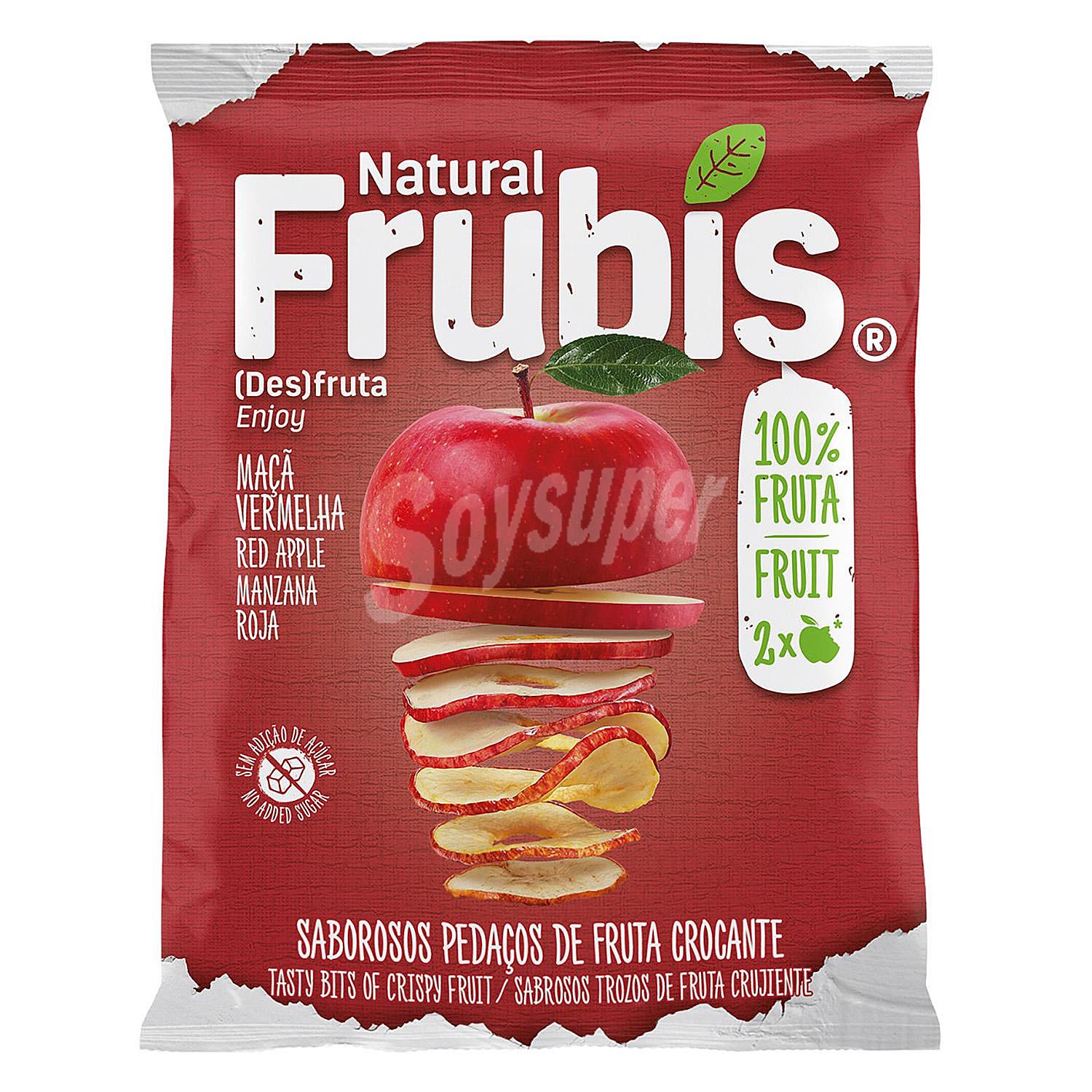 Snack de manzana crujiente sin azúcar añadido Frubis