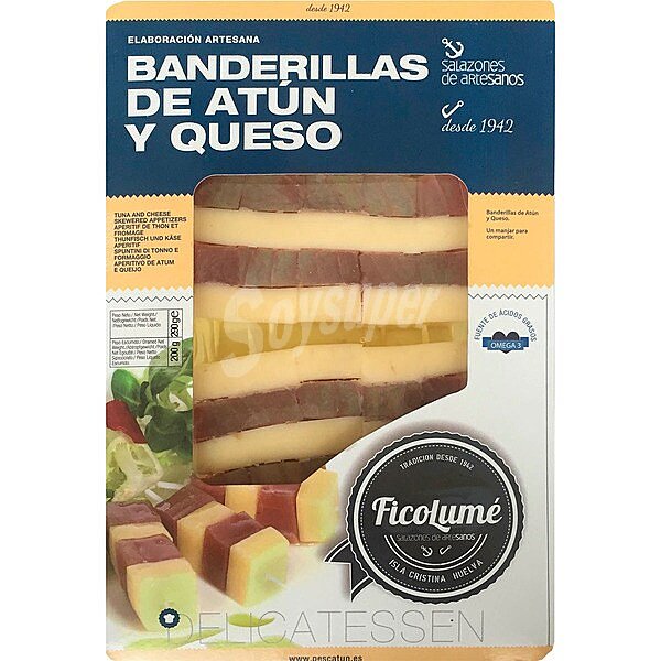 Banderillas de atún y queso