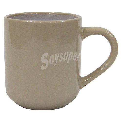 Mug de gres color verde, actuel.