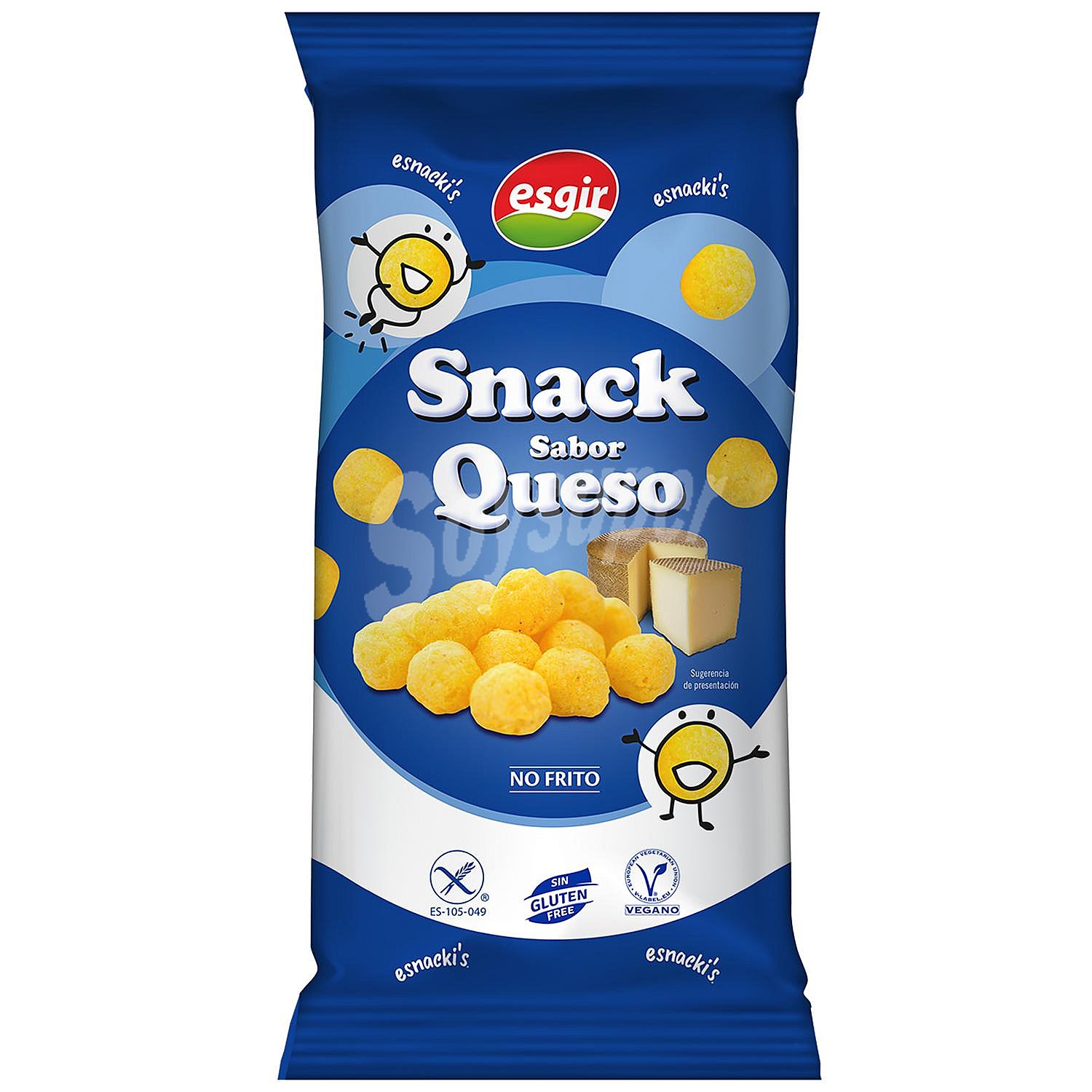 Snack con sabor a queso sin gluten