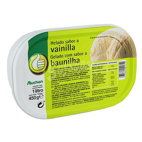 Producto económico alcampo Tarrina de helado sabor a vainilla producto económico alcampo