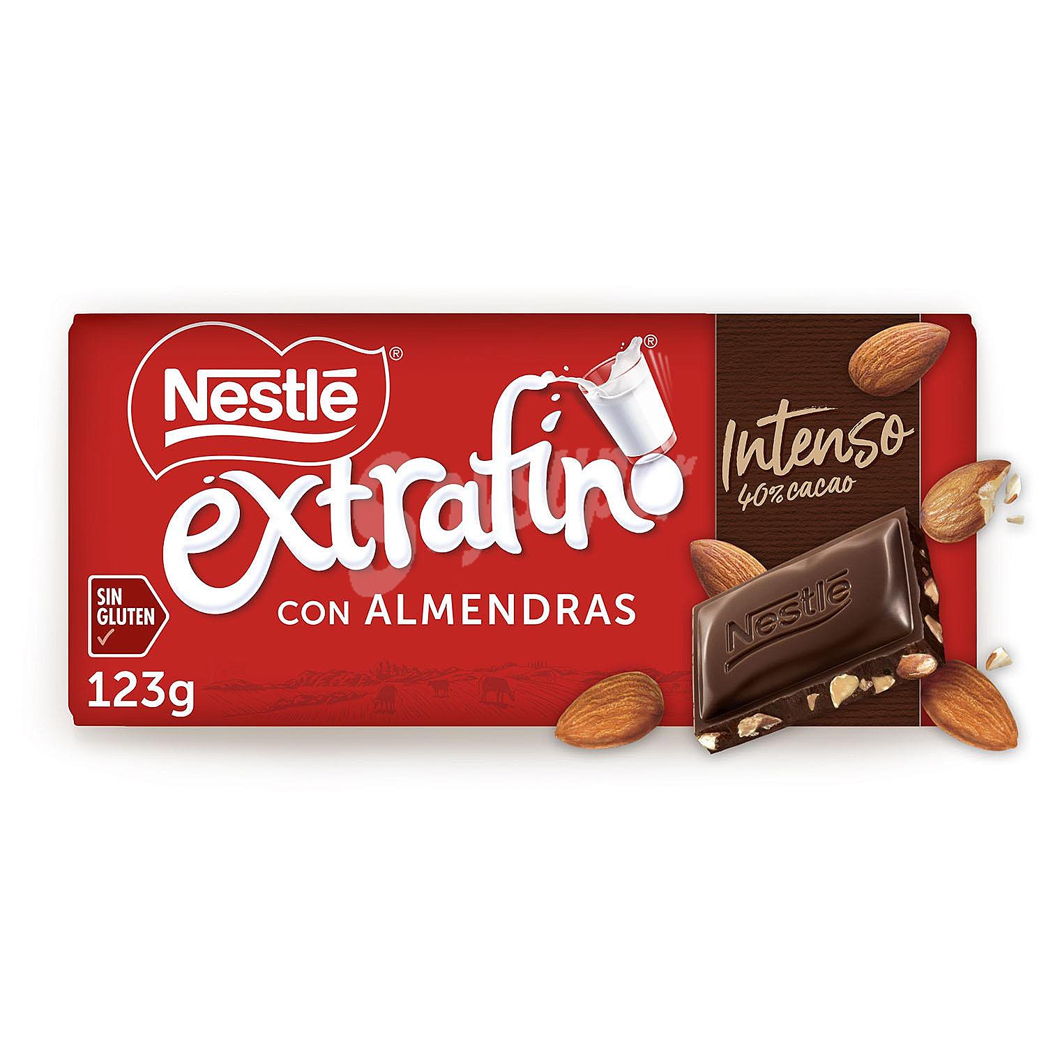 Chocolate con almendras intenso extrafino Nestlé sin gluten