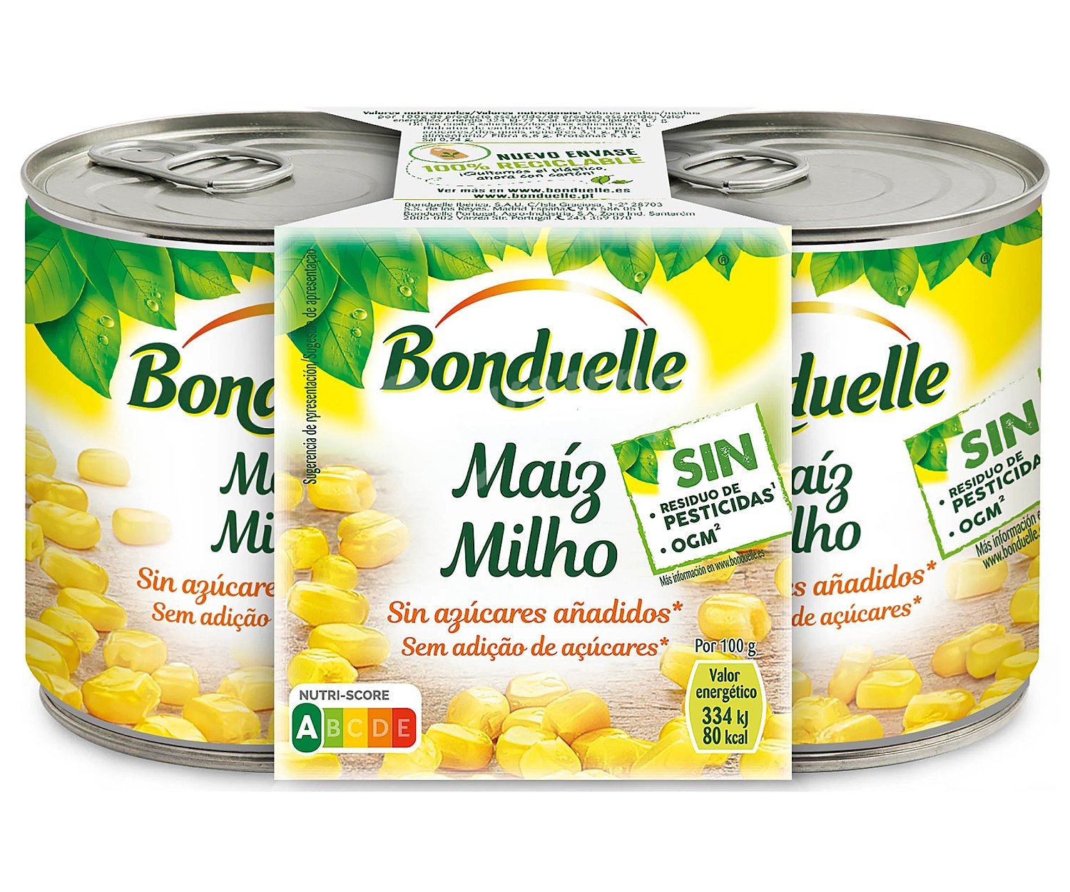 Bonduelle Maíz dulce sin azúcares añadidos bonduelle