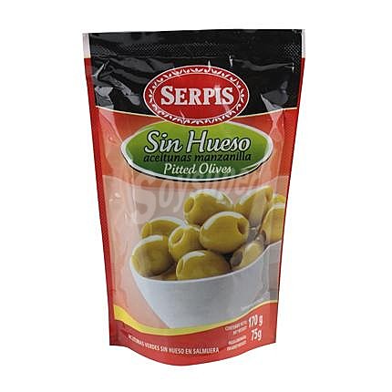 Aceitunas sabor manzanilla sin hueso