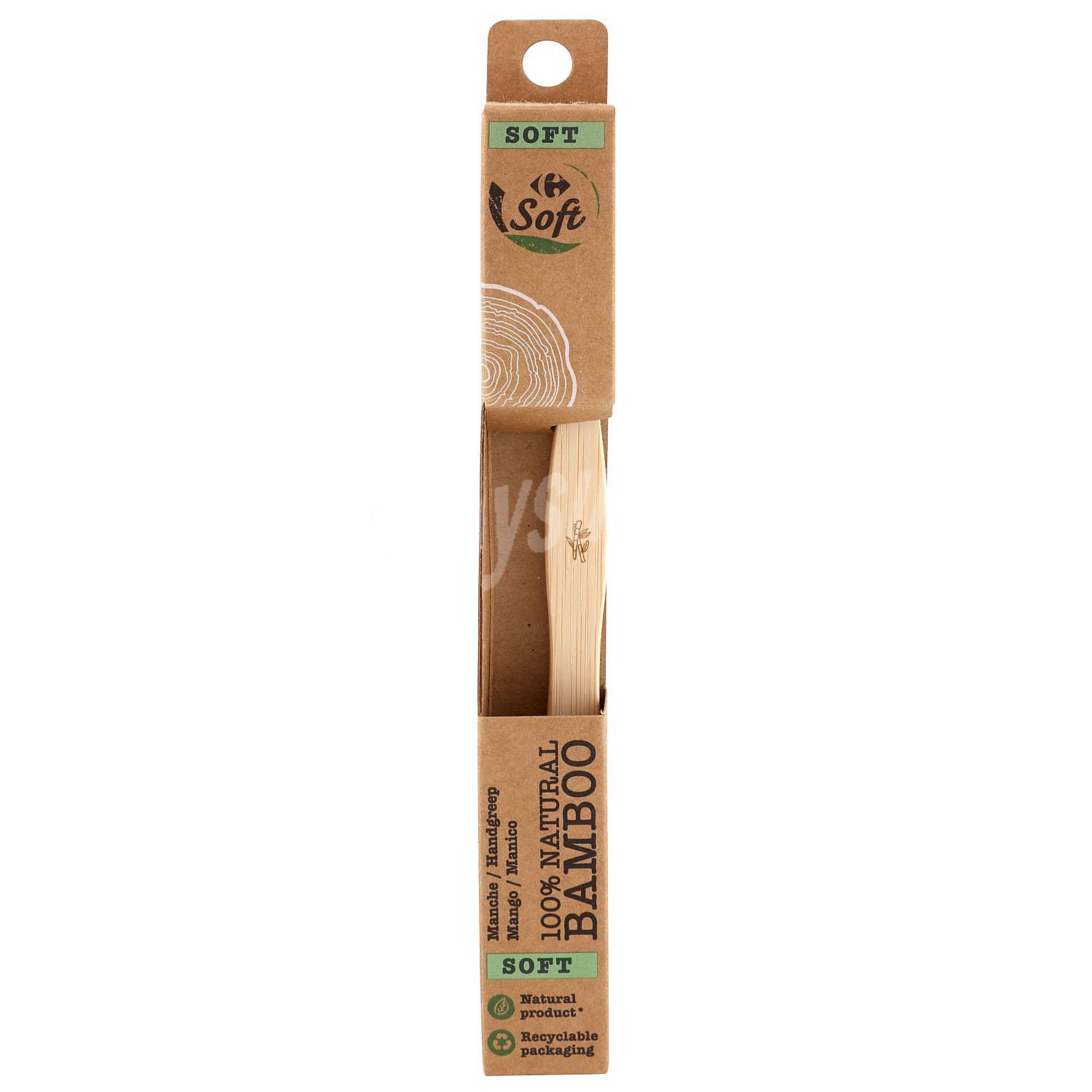 Cepillo de dientes bamboo soft ecológico Soft Carrefour