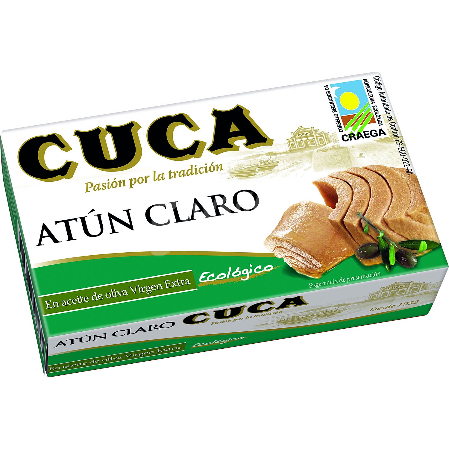 Atún claro en aceite de oliva virgen extra ecológico Cuca