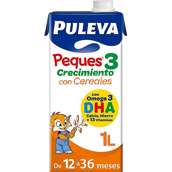 Leche (3) de crecimiento con cereales, de 12 a 36 meses