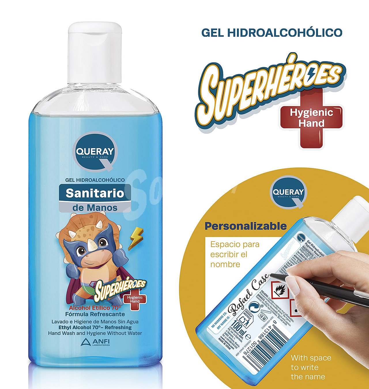 Gel manos superheroes