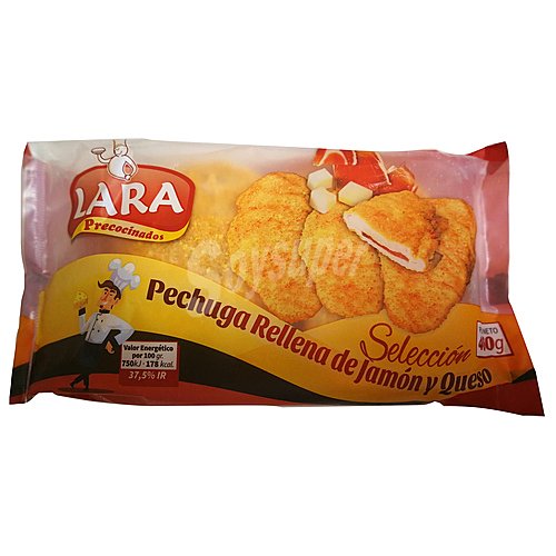 Lara Pechuga empanada y rellena de jamón y queso lara Selección