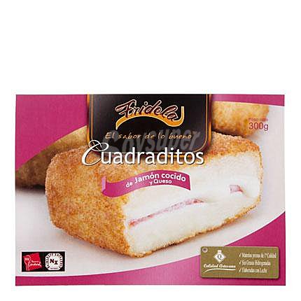 Cuadraditos de jamón y queso Fridela