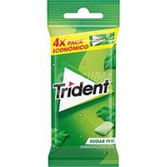 Chicle de hierbabuena Lc trident, pack 4x14 G