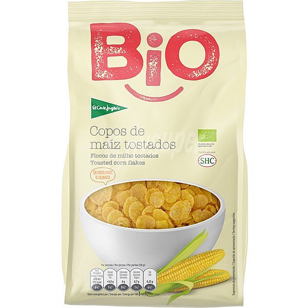 BIO copos de maíz tostados y ecológicos