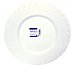 Plato llano redondo de vidrio color blanco 24,5cm., Trianon luminarc