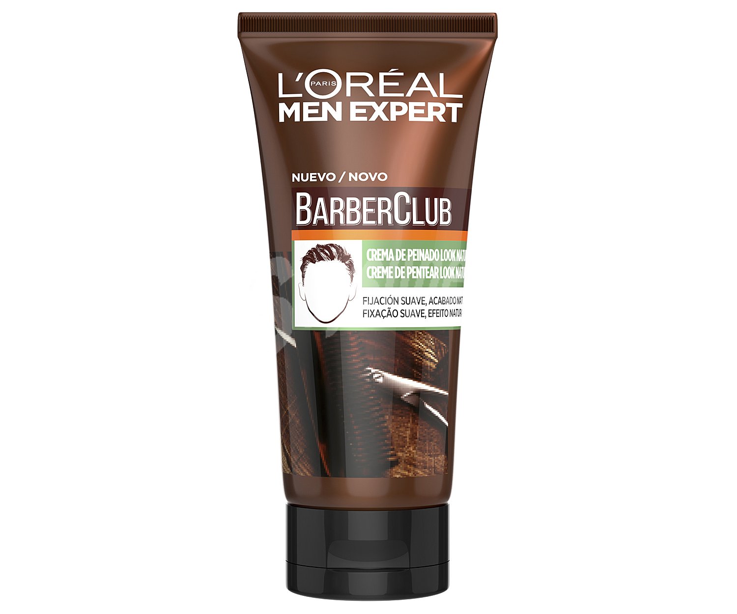 Crema de peinado look natural y fijación suave l´oréal Men expert barber club