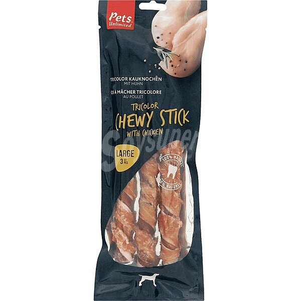 Snack en stick para perros adultos medianos y grandes con pollo envase 240 G