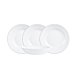 Set de 4 Platos Hondos Vidrio Templado luminarc Diwali 20 cm - Blanco