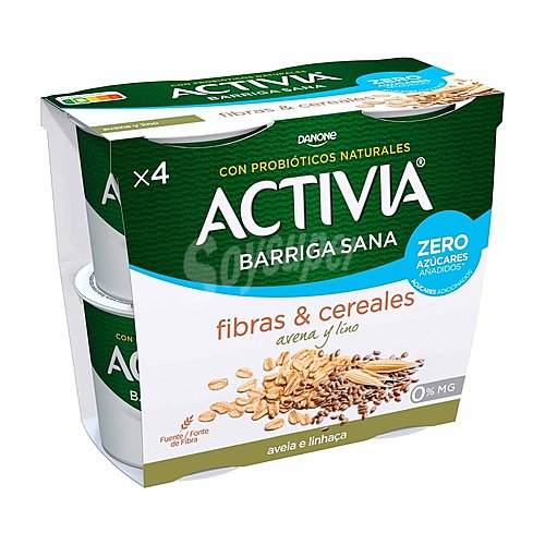 Activia Bífidus sin azúcares añadidos, con avena y semillas de lino activia de Danone