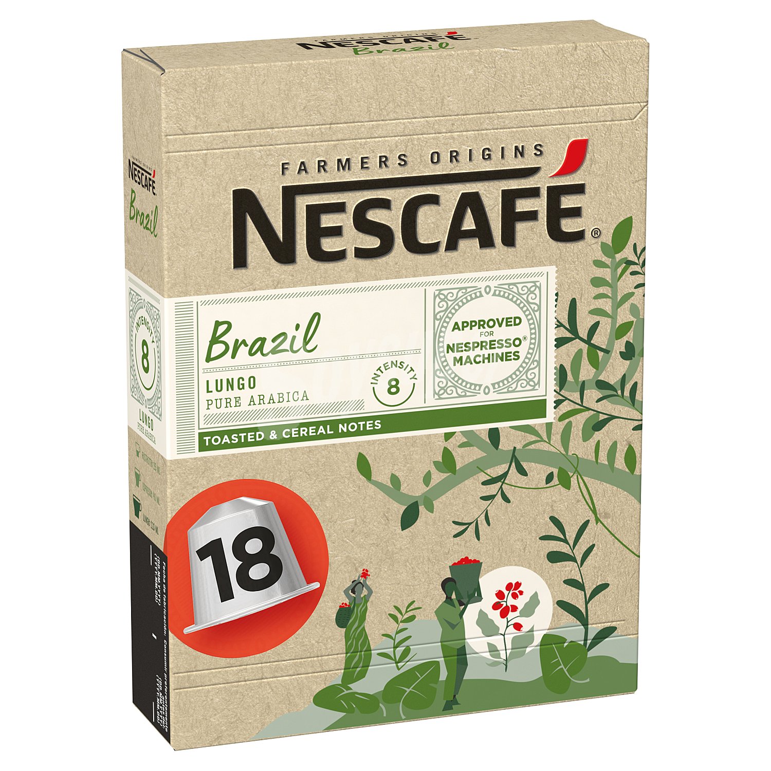 Café farmers origins Brazil caja 18 cápsulas