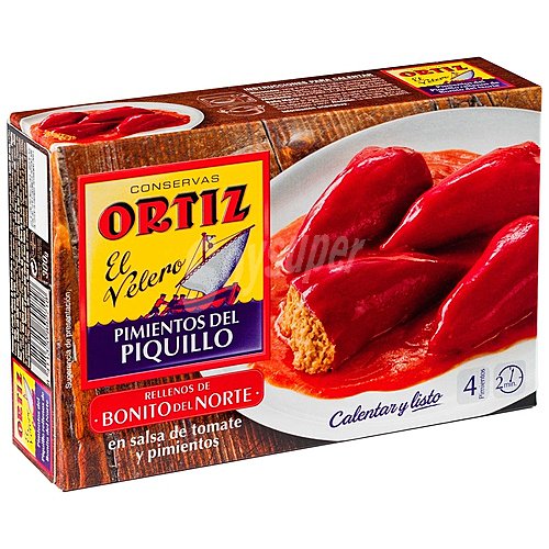 Ortiz Pimientos del piquillo rellenos de bonito del norte ortiz