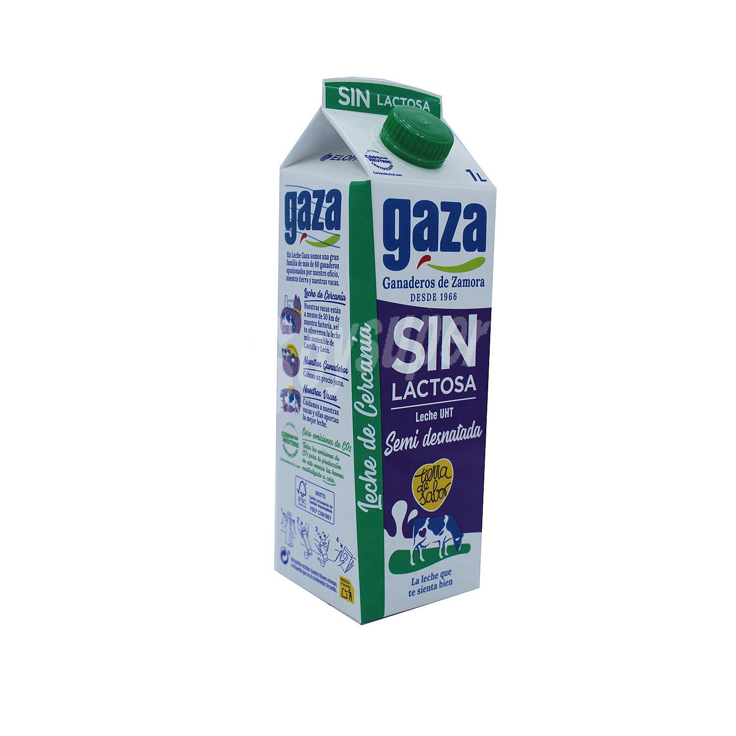 Leche semidesnatada sin lactosa