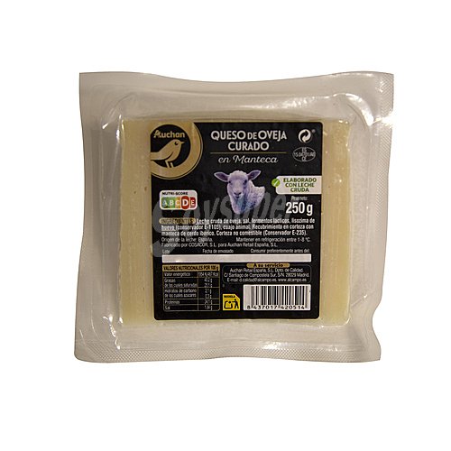 Alcampo gourmet Queso de oveja curado en manteca alcampo gourmet