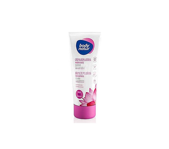 Crema depilatoria corporal piel sensible flor de loto Body natur