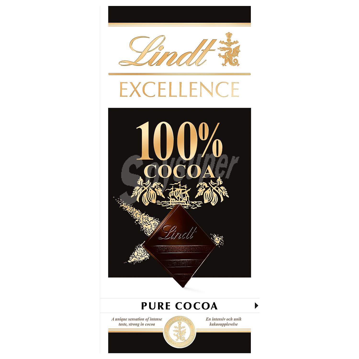 Chocolate negro 100% cacao Lindt Excellent