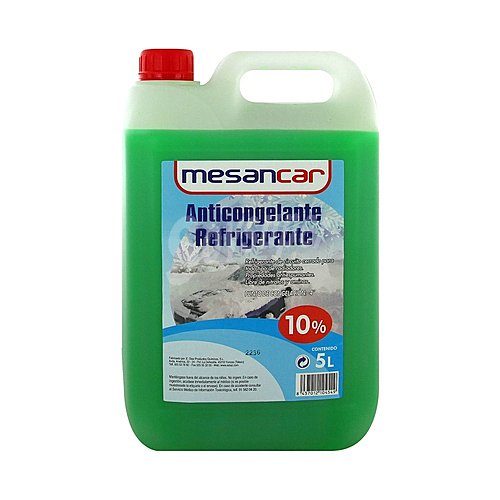 Líquido refrigerante con temperatura de protección de hasta -4ºC, verde, 10% Monoetilenglicol, mesancar