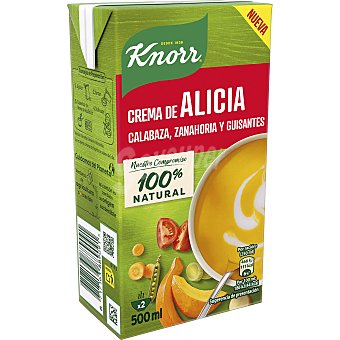 Crema de Alicia de calabaza, zanahoria y guisantes Knorr