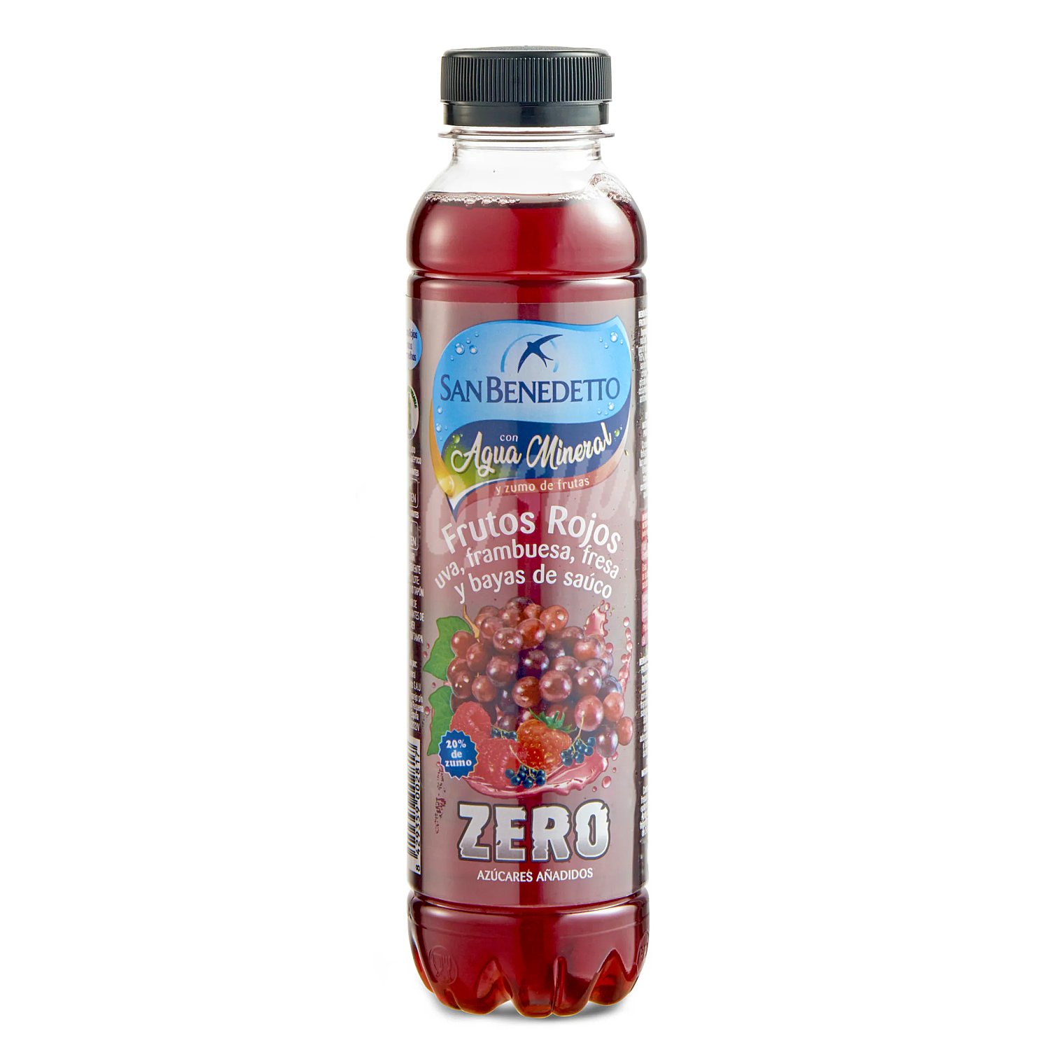 Agua mineral con frutos rojos zero San Benedetto