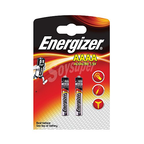 Pilas alcalinas aaaa, LR61, 1,5V, energizer