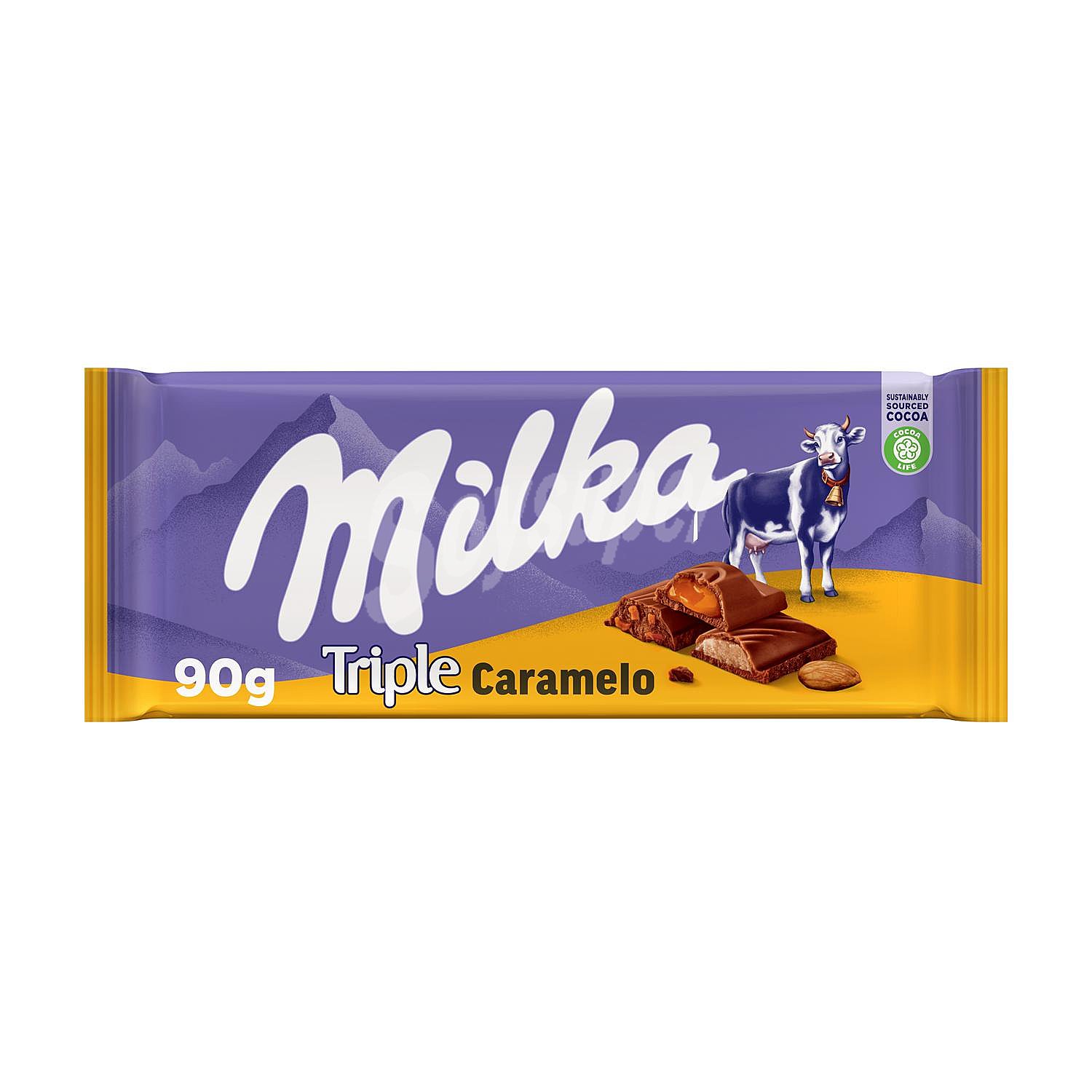 Chocolate con leche triple con sabor a caramelo