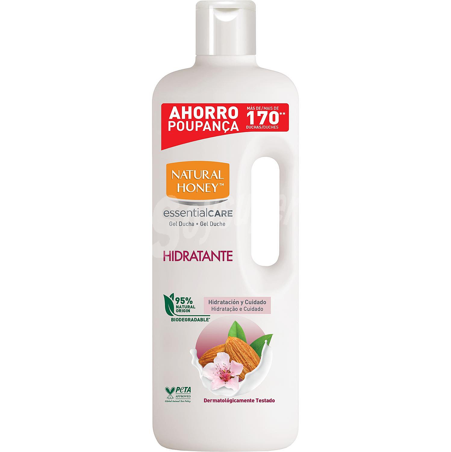 Gel de baño o ducha hidratante con aceite de almendras dulces